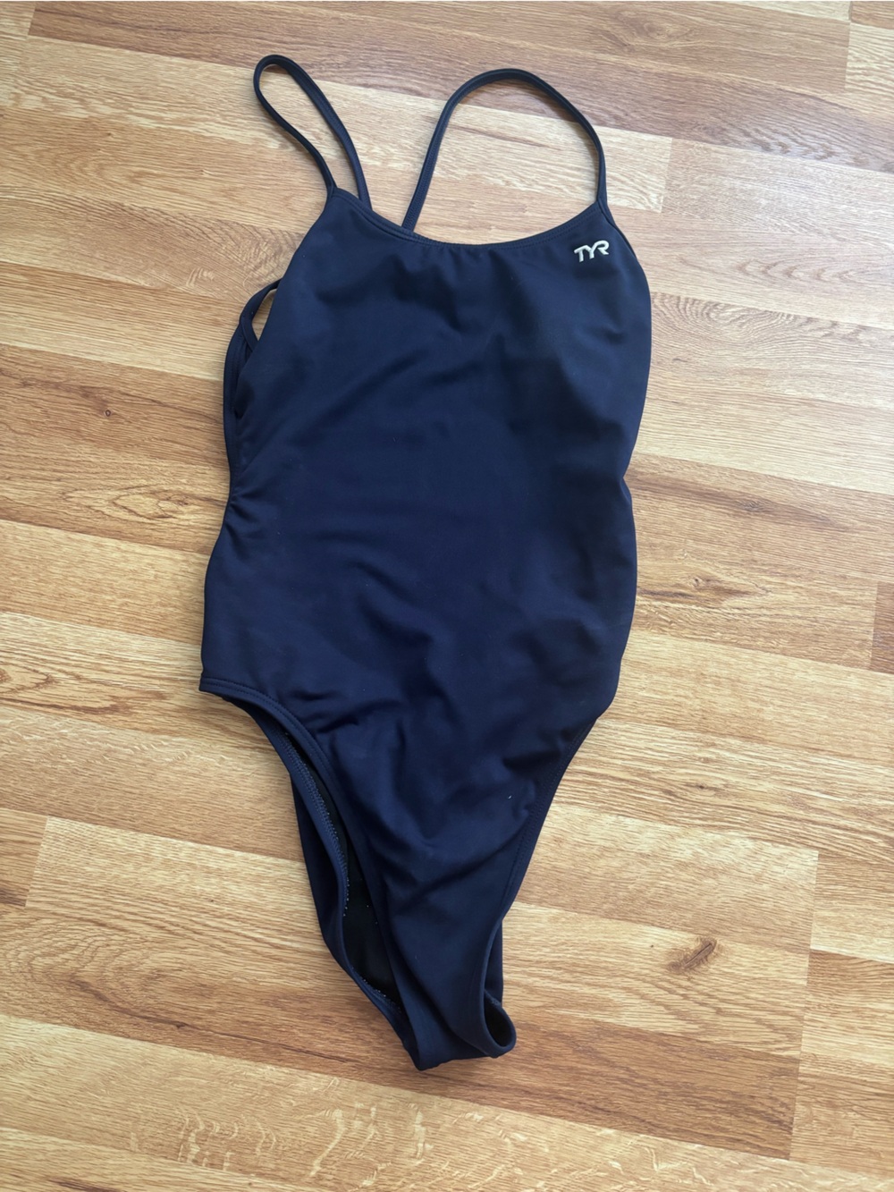 TYR Navy Open Back One Piece Swimsuit